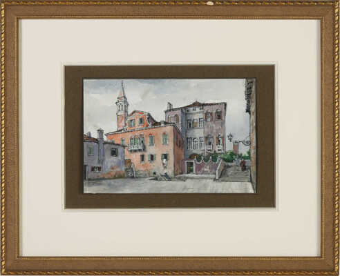 Бенуа Александр Николаевич. Маленькая площадь, недалеко от нашего обиталища. Венеция